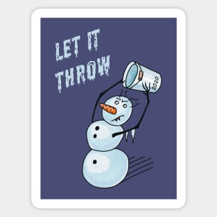 Angry Snowman Funny Pun Sticker